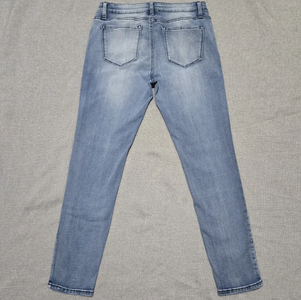 KanCan Jeans Stretchy Skinny Jeans Distressed Faded Light Blue Size W 13 / 30
